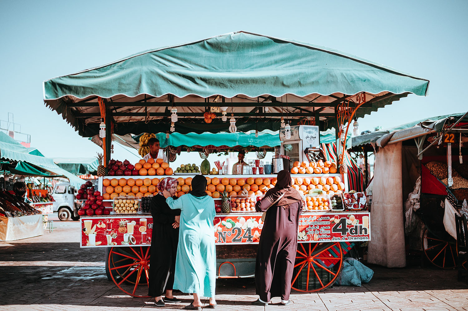 North African fruit cart