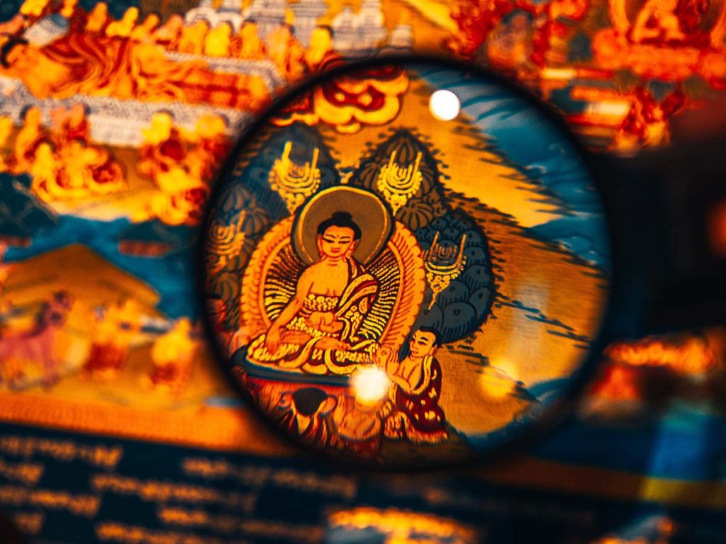 Artwork from a Tibetan temple.